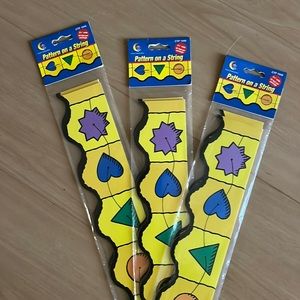 NWT 3-ART DECO COLORFUL BORDER 37 FT PER PACKAGE CLASSROOM HOME BULLETIN BOARDS